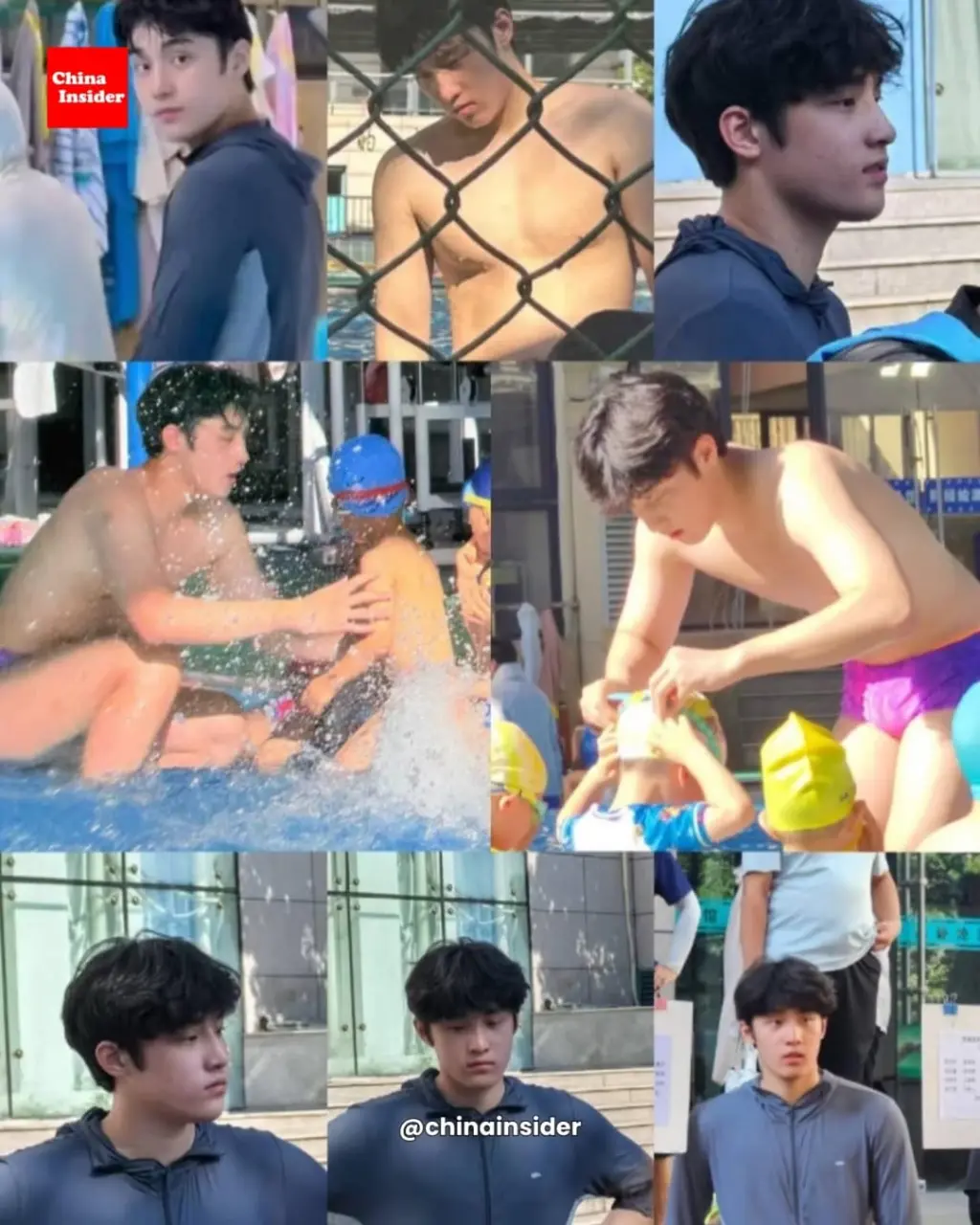 Swimming coach : chen jing lun