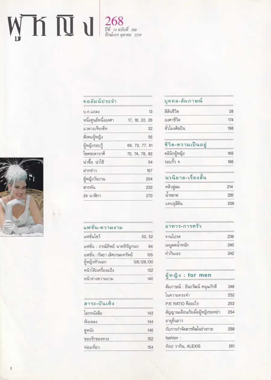 (วันวาน) นิตยสาร ผู้หญิง ปีที่ 14 ฉบับที่ 268 ปักษ์แรก ตุลาคม 2539