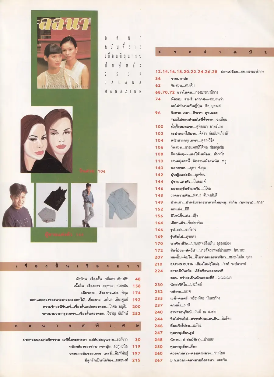 (วันวาน) คาร่า พลสิทธิ์ & อุ้ม อาภาศิริ @ นิตยสาร ลลนา ฉบับที่ 515 ปักษ์หลัง มิถุนายน 2537