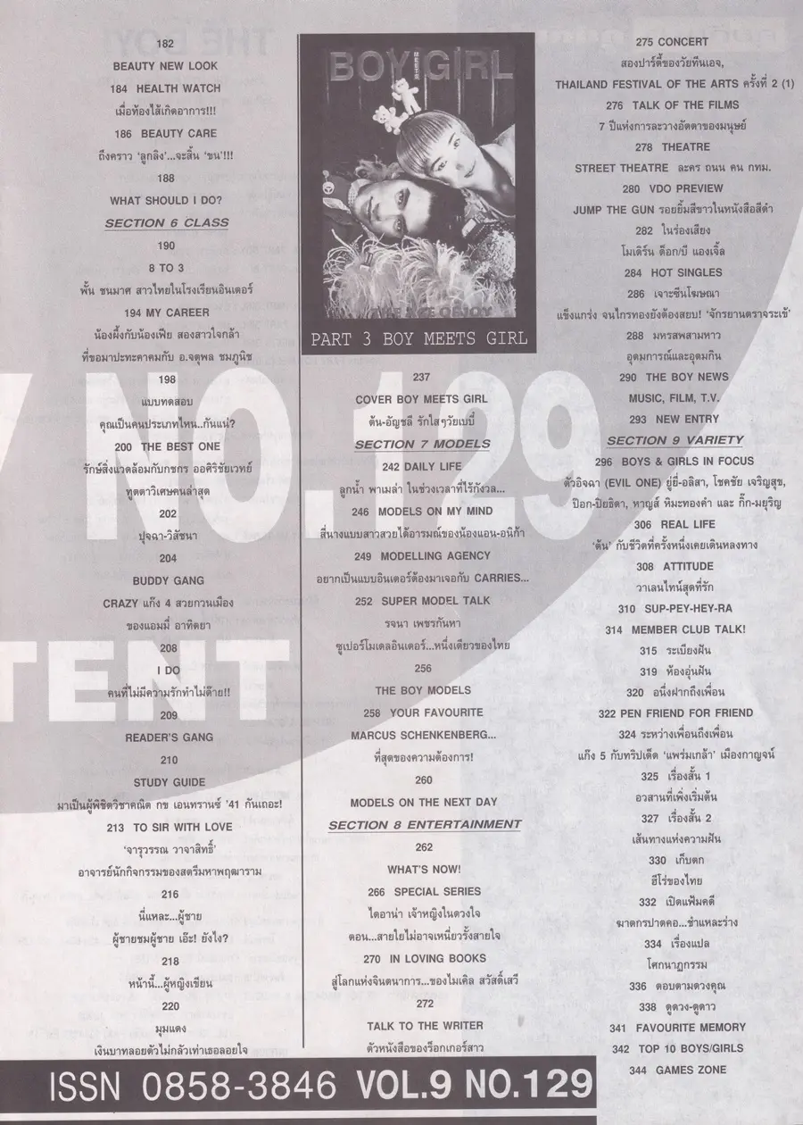 (วันวาน) Teen 8 Grade A @ THE BOY Magazine vol.9 no.129/1998