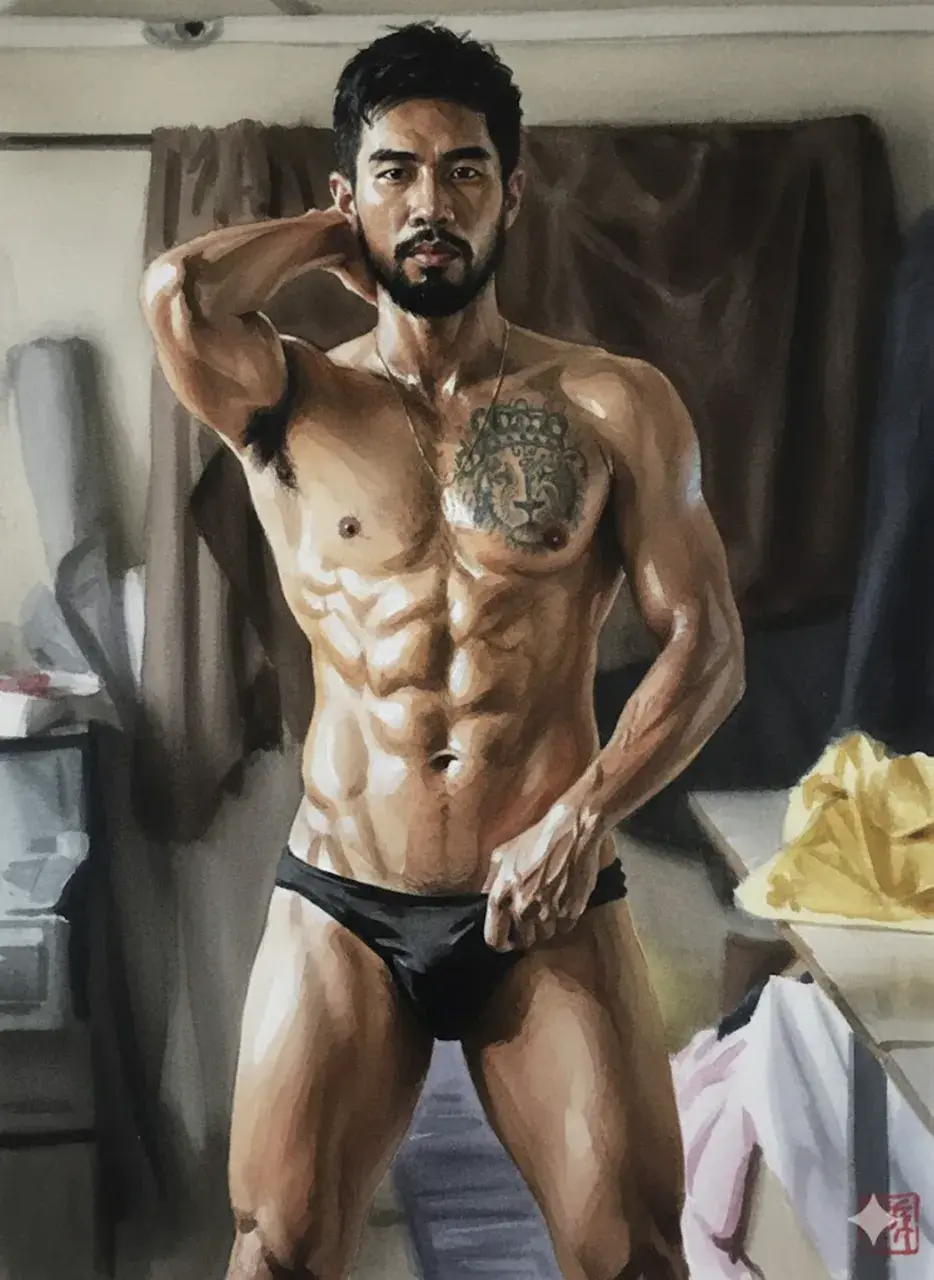 Another man with painting