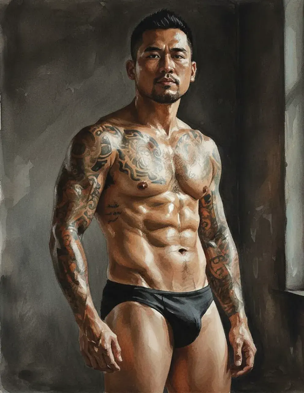 Another man with painting