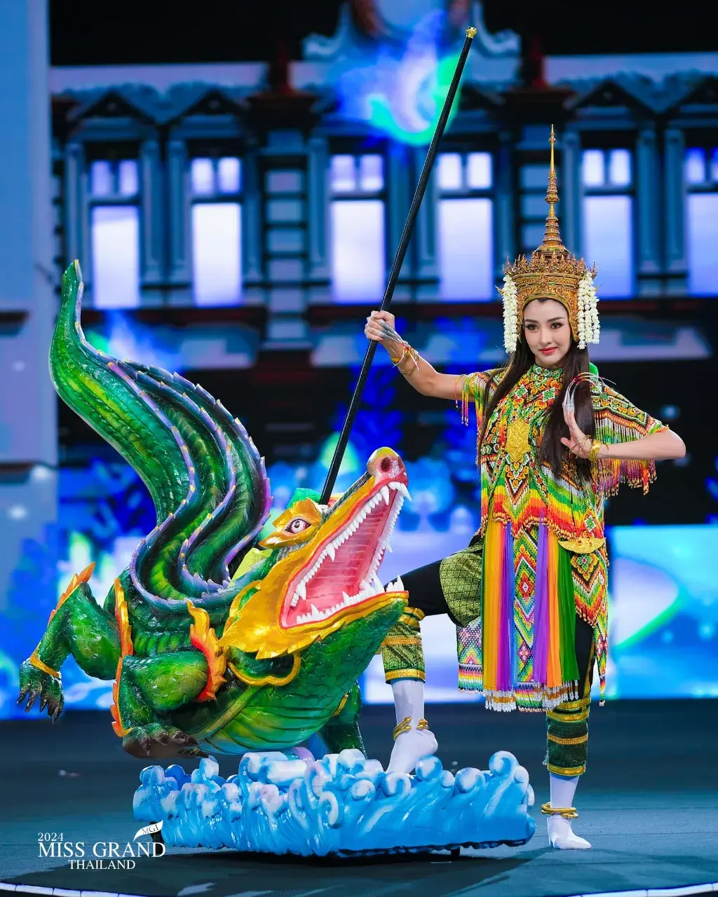 MGT01 #มิสแกรนด์กรุงเทพมหานคร ยุวเฟิร์น ยุวภรณ์ ทรงงาม  ชุด โนราแทงเข้