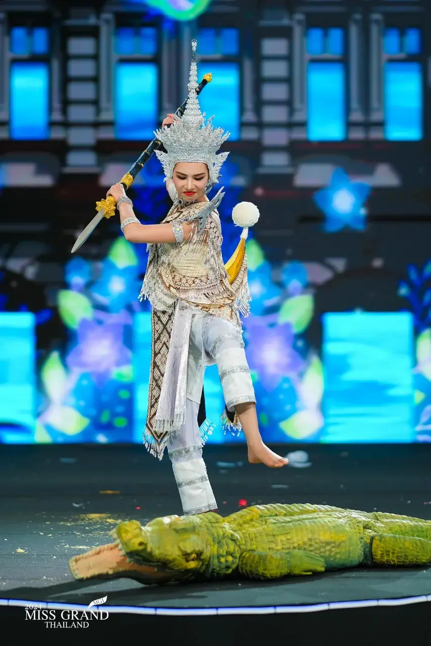 MGT36 #มิสแกรนด์พัทลุง พิ้งค์พราว พราววรา ศตรัตพะยูน  ชุด พิชัยศาสตร์ตราโนราชาตรี