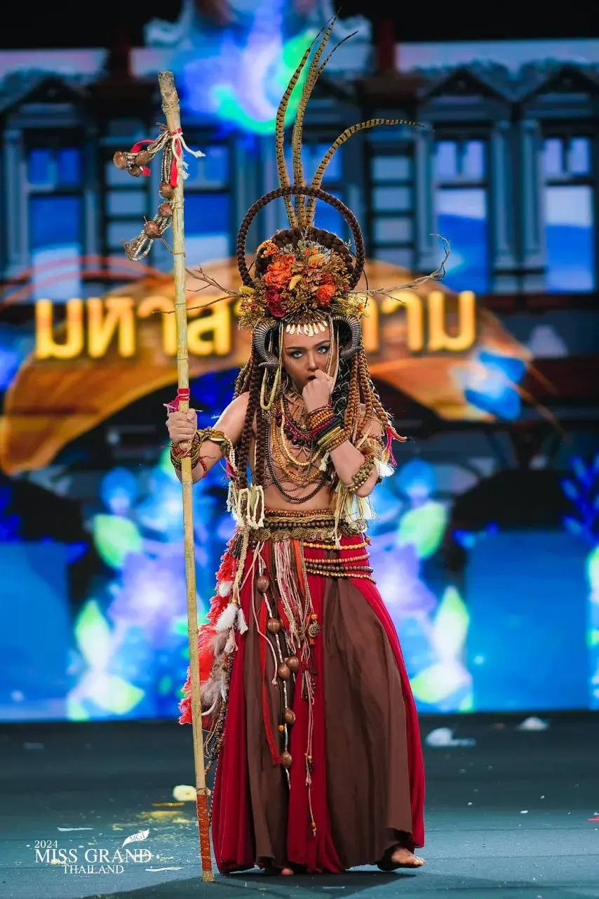 MGT43 #มิสแกรนด์มหาสารคาม เหมย อรทัย พังจันทร์  ชุด โอรังอัสลียิปซีแห่งขุนเขา