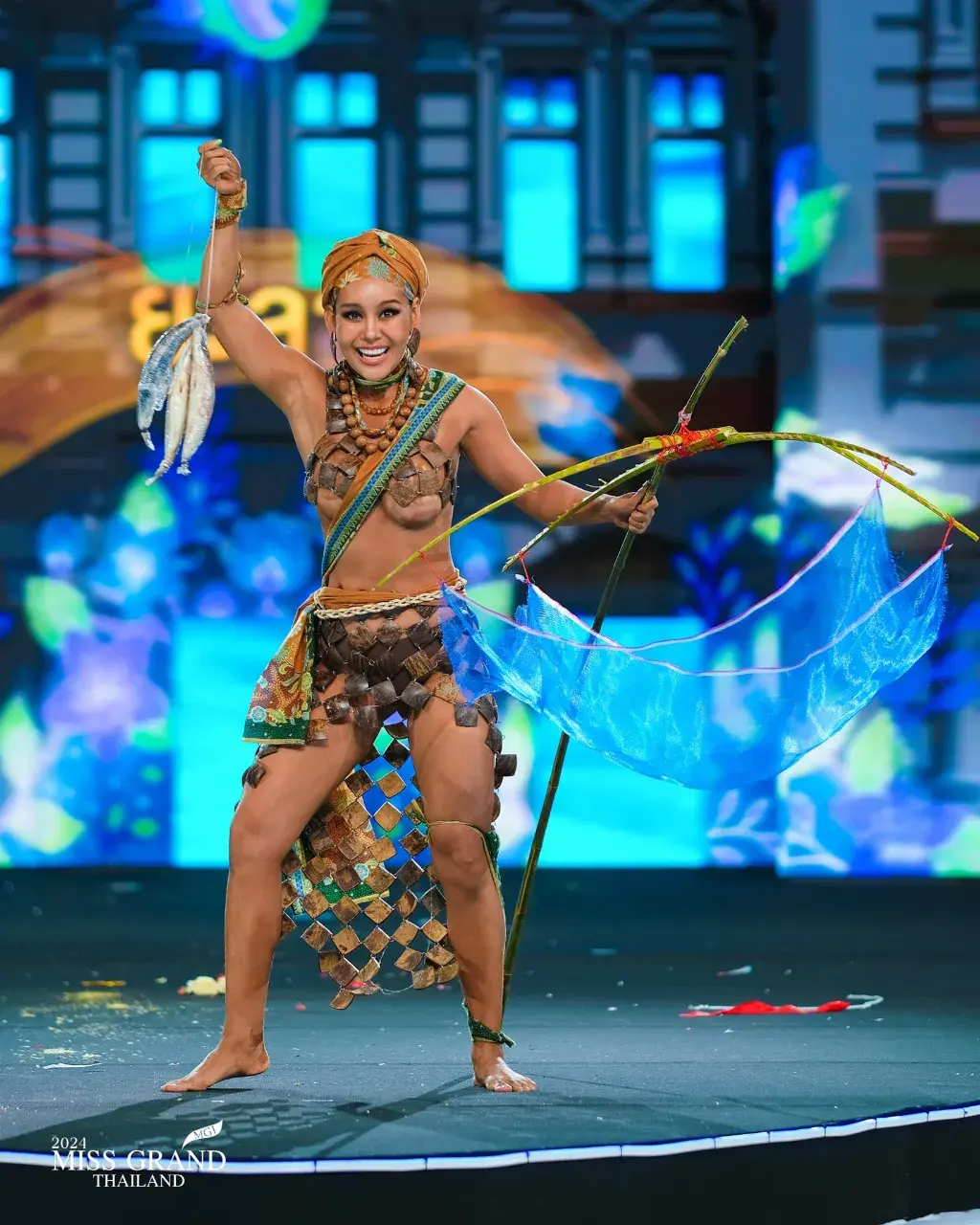 MGT46 #มิสแกรนด์ยะลา ใบตอง สิตานัน นันต์ธนะ  ชุด สาวชาวเล