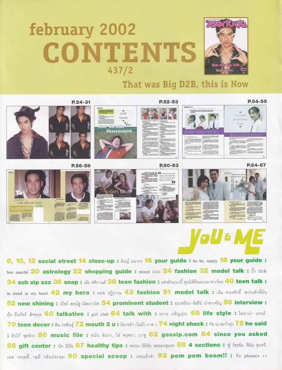 (วันวาน) บิ๊ก อภิเชษฐ์ @ นิตยสาร เธอกับฉัน ปีที่ 19 ฉบับที่ 437 กุมภาพันธ์ 2545