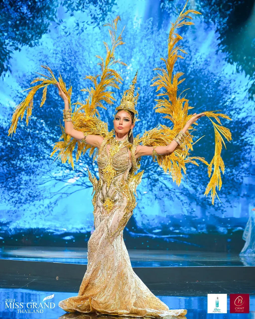 MGT29 #มิสแกรนด์ปทุมธานี ใบเฟิร์น กัญภัสภร รุ่งเรือง  ชุด รวงข้าว รวงทองของแผ่นดิน