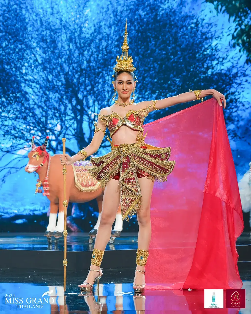 MGT39 #มิสแกรนด์เพชรบุรี หมิวพี พีรญา พวงสมบัติ  ชุด เพชรบุรี The Kingdom of วัวลาน