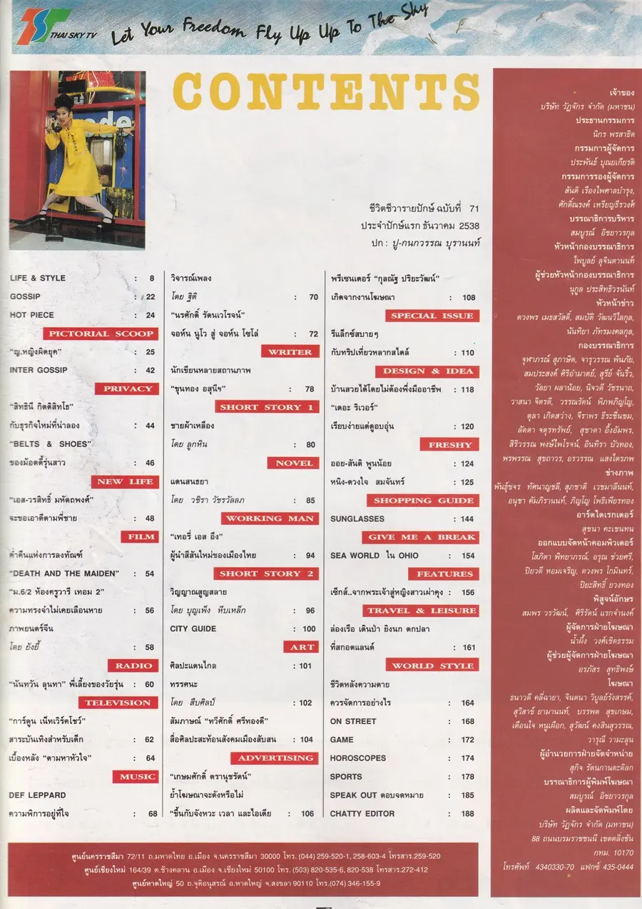 (วันวาน) ปู กนกวรรณ @ นิตยสาร ชีวิตชีวา ปีที่ 3 ฉบับที่ 71 ธันวาคม 2538