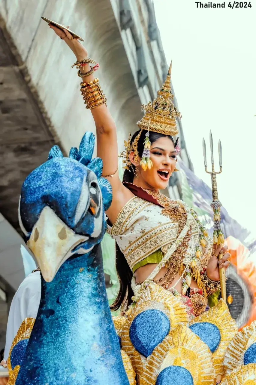 Sheynnis Palacios as Mahothorn Devi Thai Songkran Goddess 2024 🇹🇭