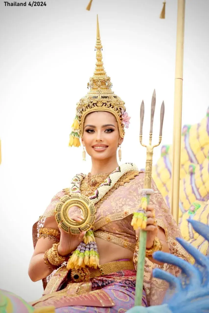 Anntonia Porsild as Mahothorn Devi Songkran Goddess 2024 🇹🇭
