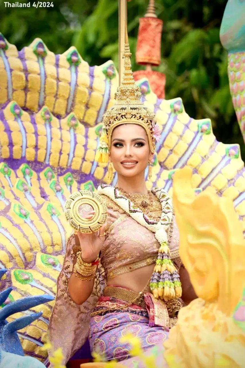Anntonia Porsild as Mahothorn Devi Songkran Goddess 2024 🇹🇭