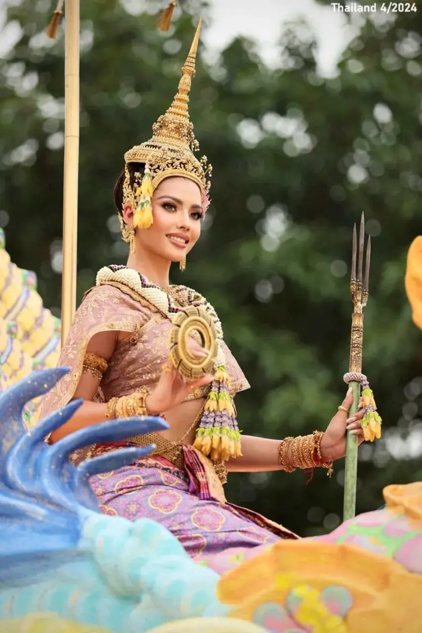Anntonia Porsild as Mahothorn Devi Songkran Goddess 2024 🇹🇭