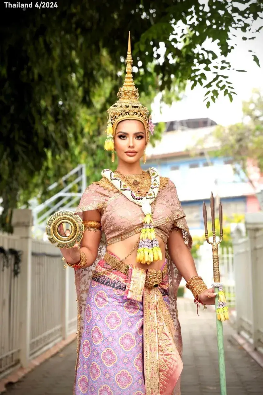 Anntonia Porsild as Mahothorn Devi Songkran Goddess 2024 🇹🇭