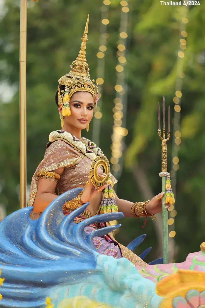 Anntonia Porsild as Mahothorn Devi Songkran Goddess 2024 🇹🇭