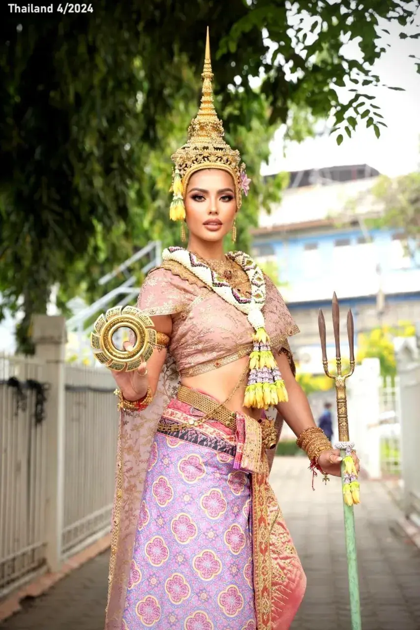 Anntonia Porsild as Mahothorn Devi Songkran Goddess 2024 🇹🇭
