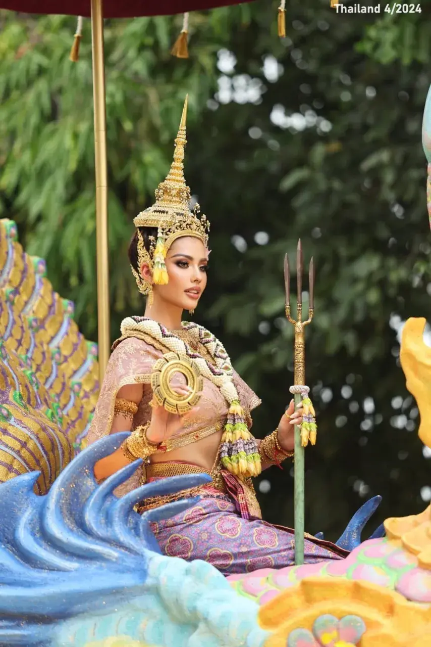 Anntonia Porsild as Mahothorn Devi Songkran Goddess 2024 🇹🇭