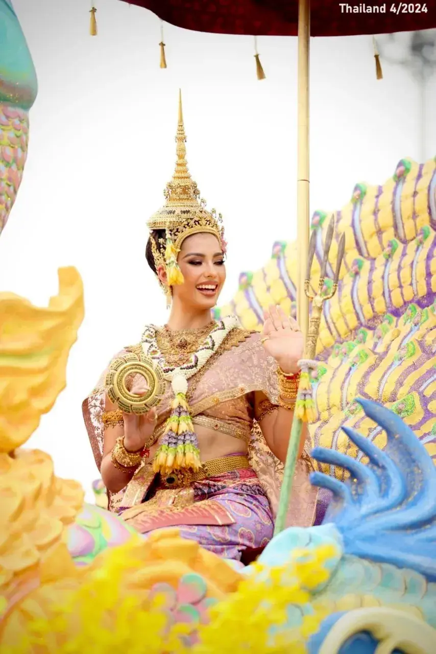Anntonia Porsild as Mahothorn Devi Songkran Goddess 2024 🇹🇭