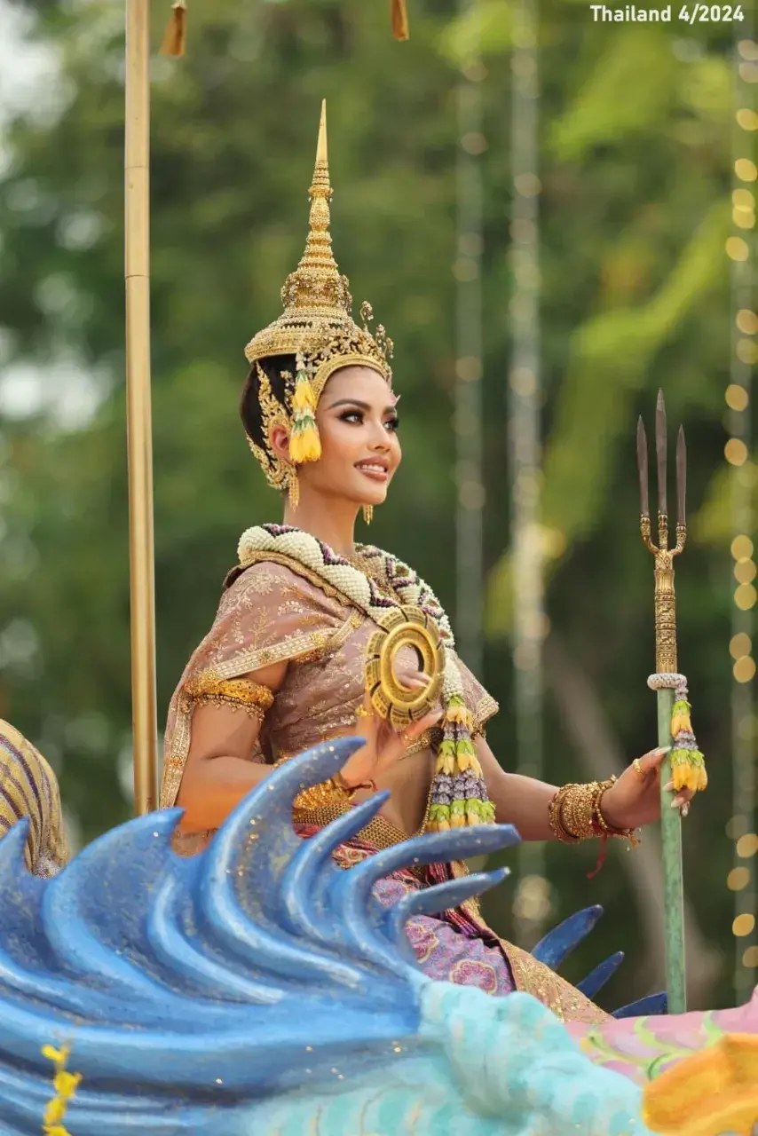 Anntonia Porsild as Mahothorn Devi Songkran Goddess 2024 🇹🇭