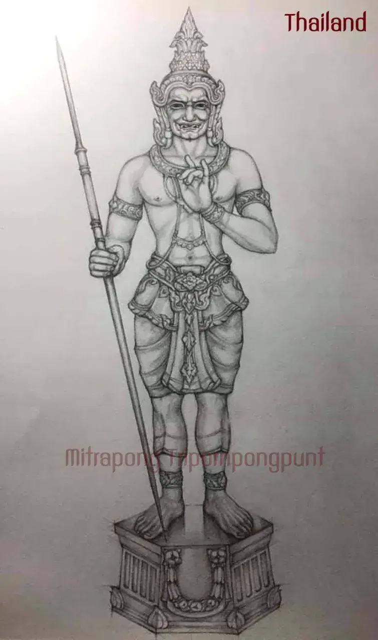 The Sketch of Thao Chatulokban by Thai Artist 🇹🇭
