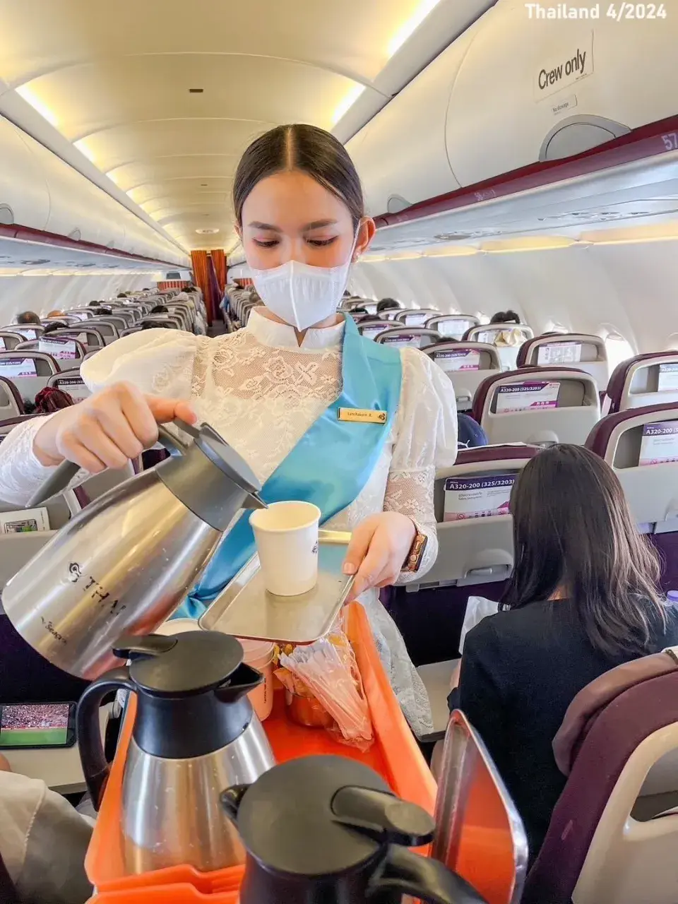 Thai Airways Flight Attendants in Traditional Dresses 🇹🇭