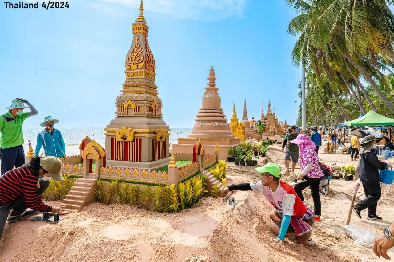Sand Pagodas at Wan Lai Festival 2024 🇹🇭