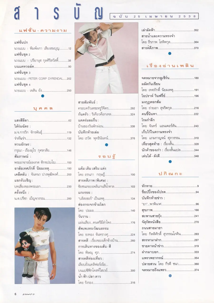 (วันวาน) หมู พิมพ์ผกา @ นิตยสาร แพรว ปีที่ 16 ฉบับที่ 376 ปักษ์หลัง เมษายน 2538