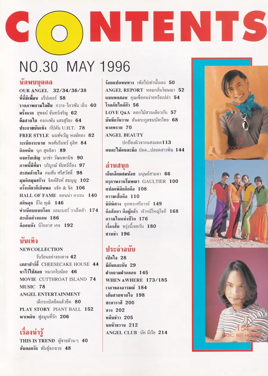 (วันวาน) เวฟ สาริน @ ANGEL no.30 May 1996