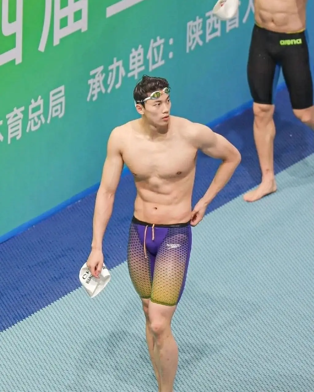 Wang Shun wearing Speedo