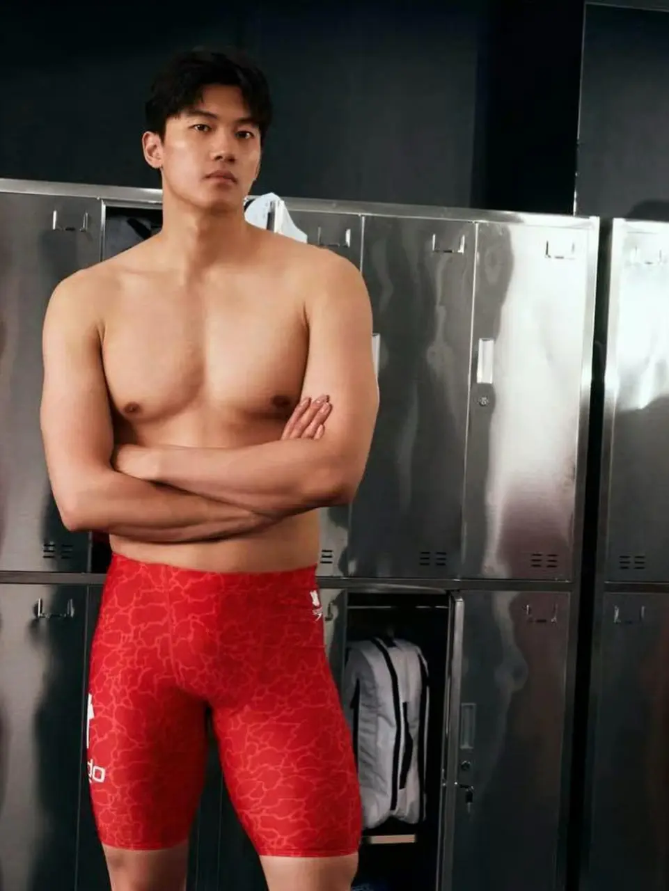 Wang Shun wearing Speedo