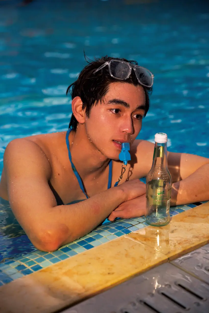 At the pool