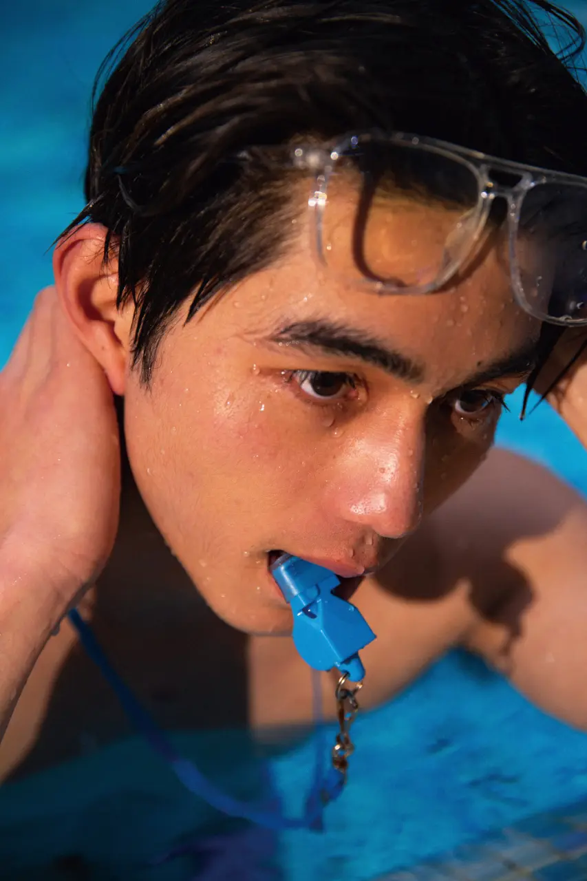 At the pool