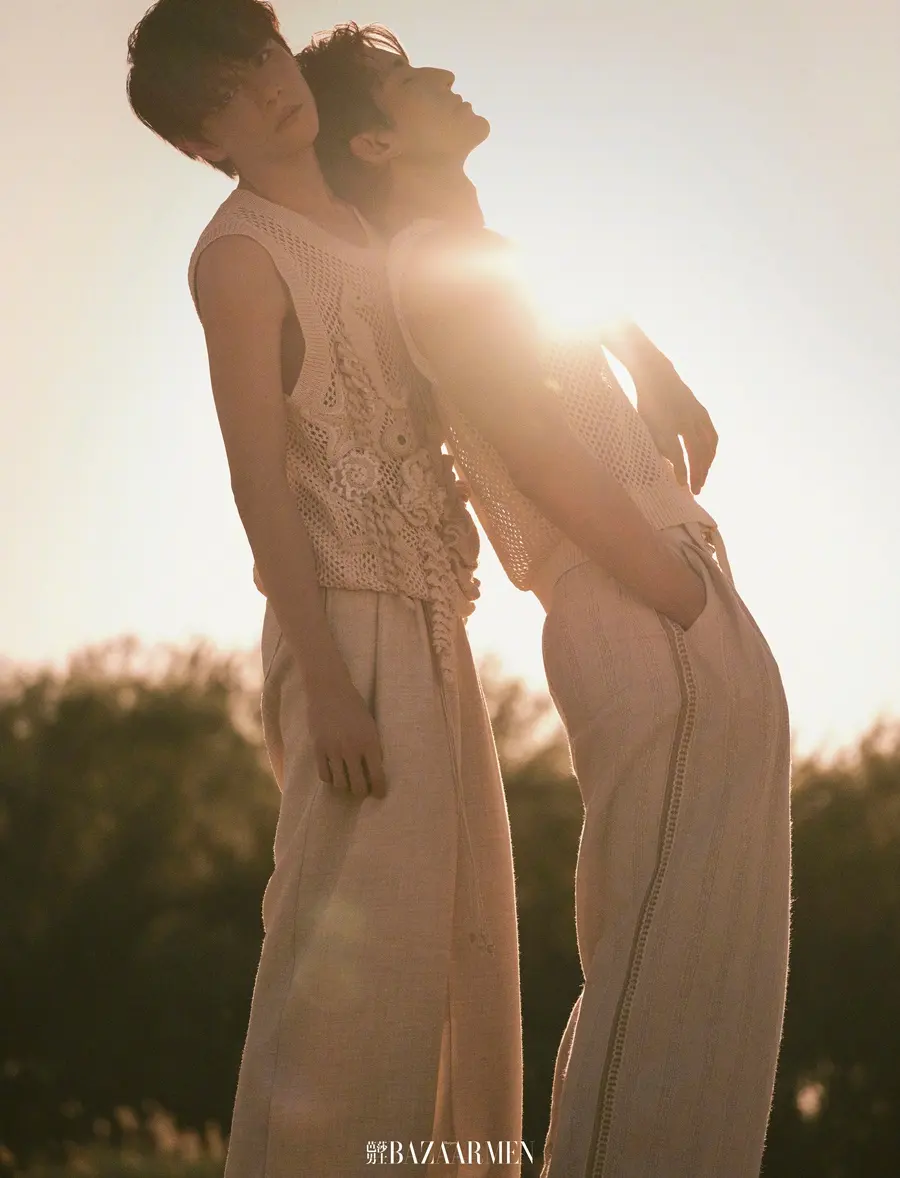 Ayden Sng & Lu Sitong @ Harper's BAZAAR Men China July 2026
