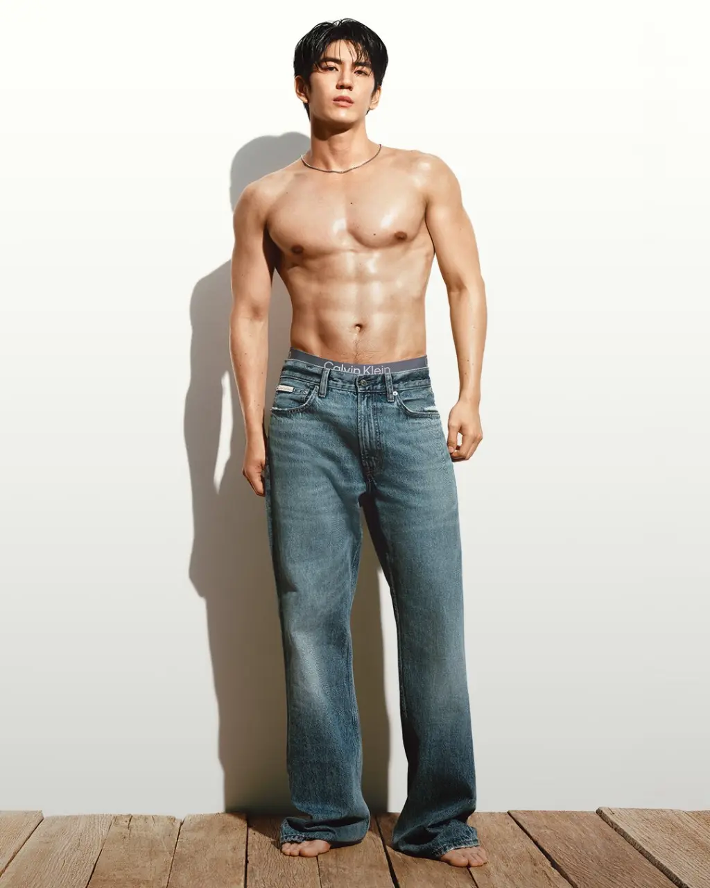 SEA TAWINAN wearing Calvin Klein