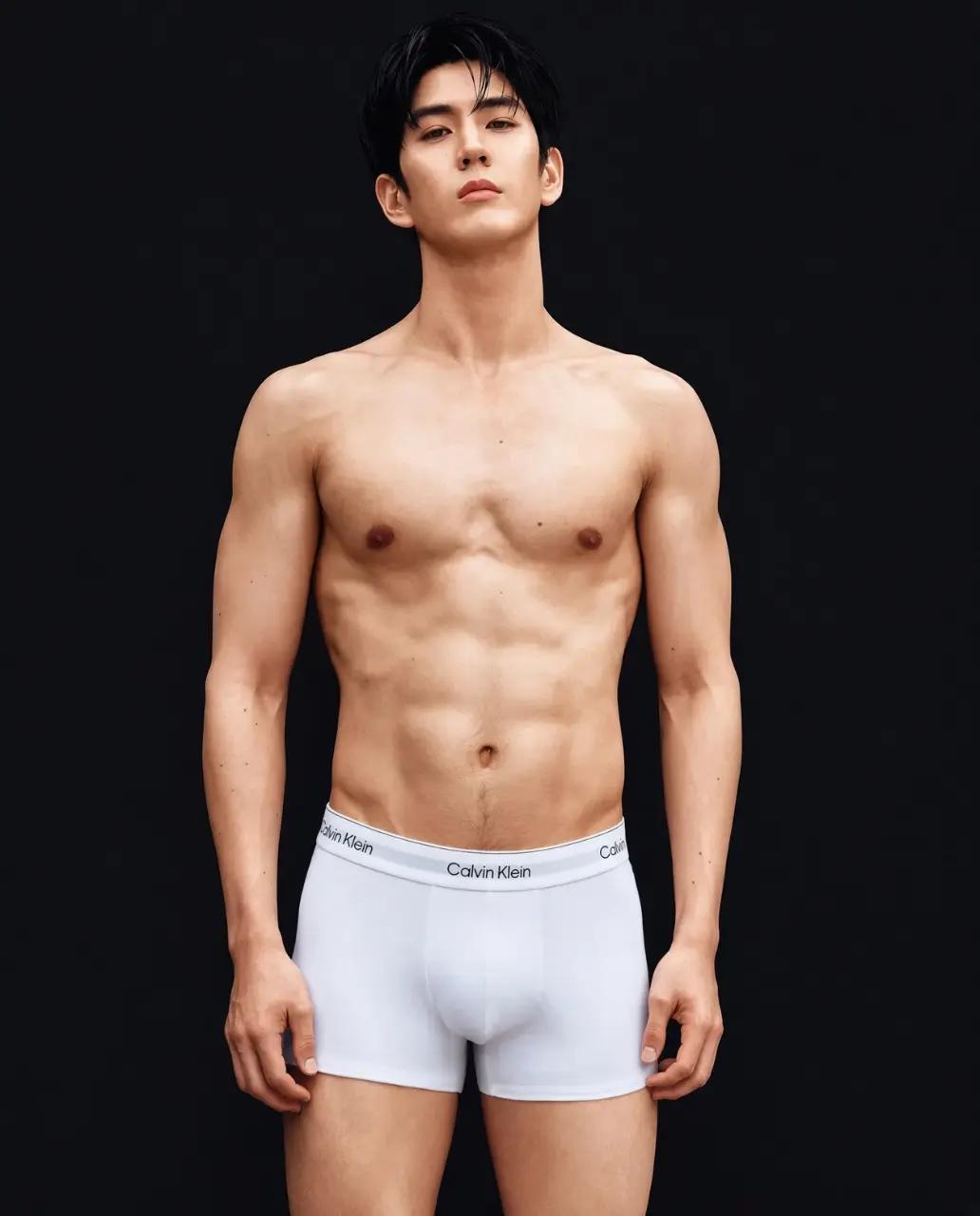 SEA TAWINAN wearing Calvin Klein