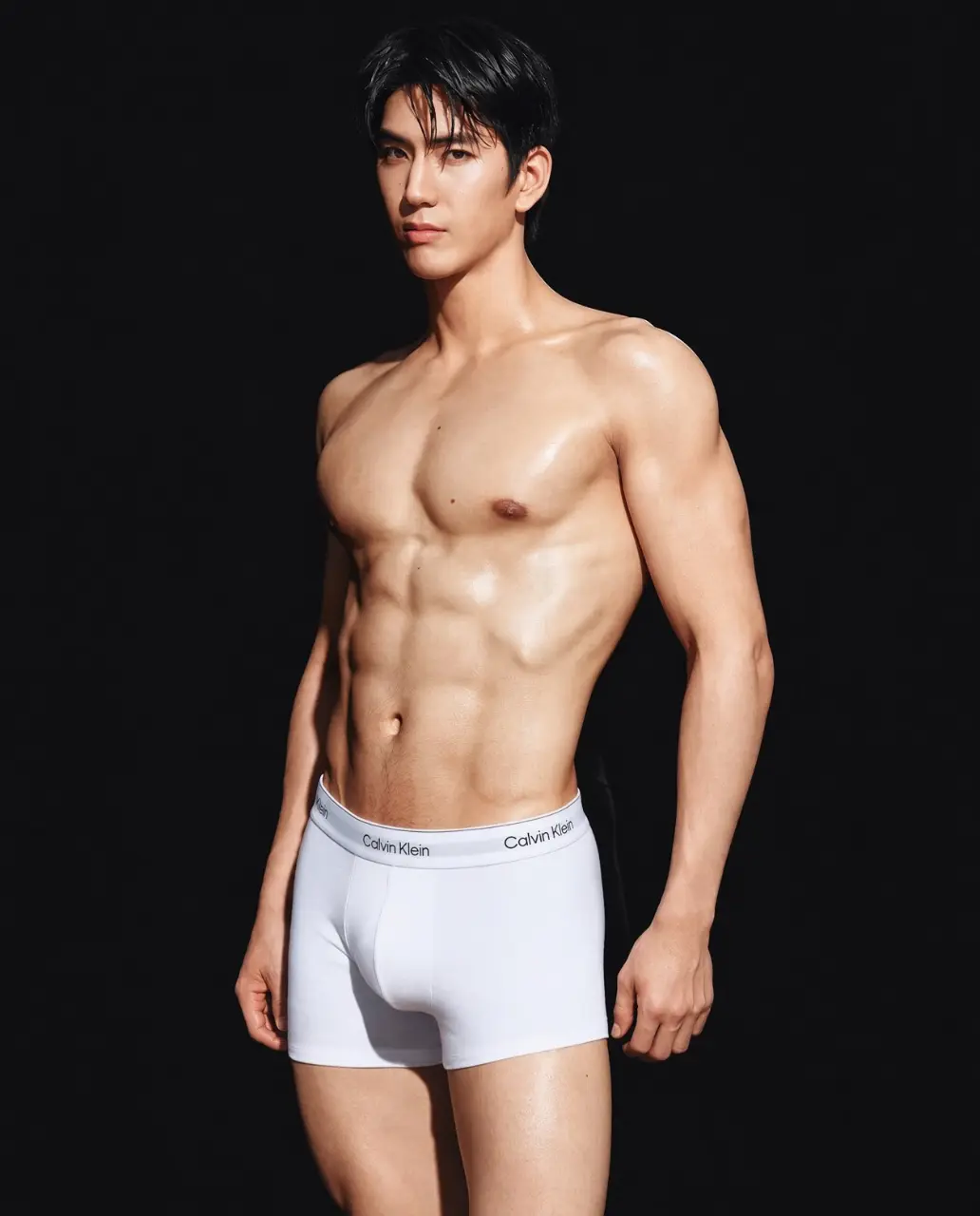 SEA TAWINAN wearing Calvin Klein