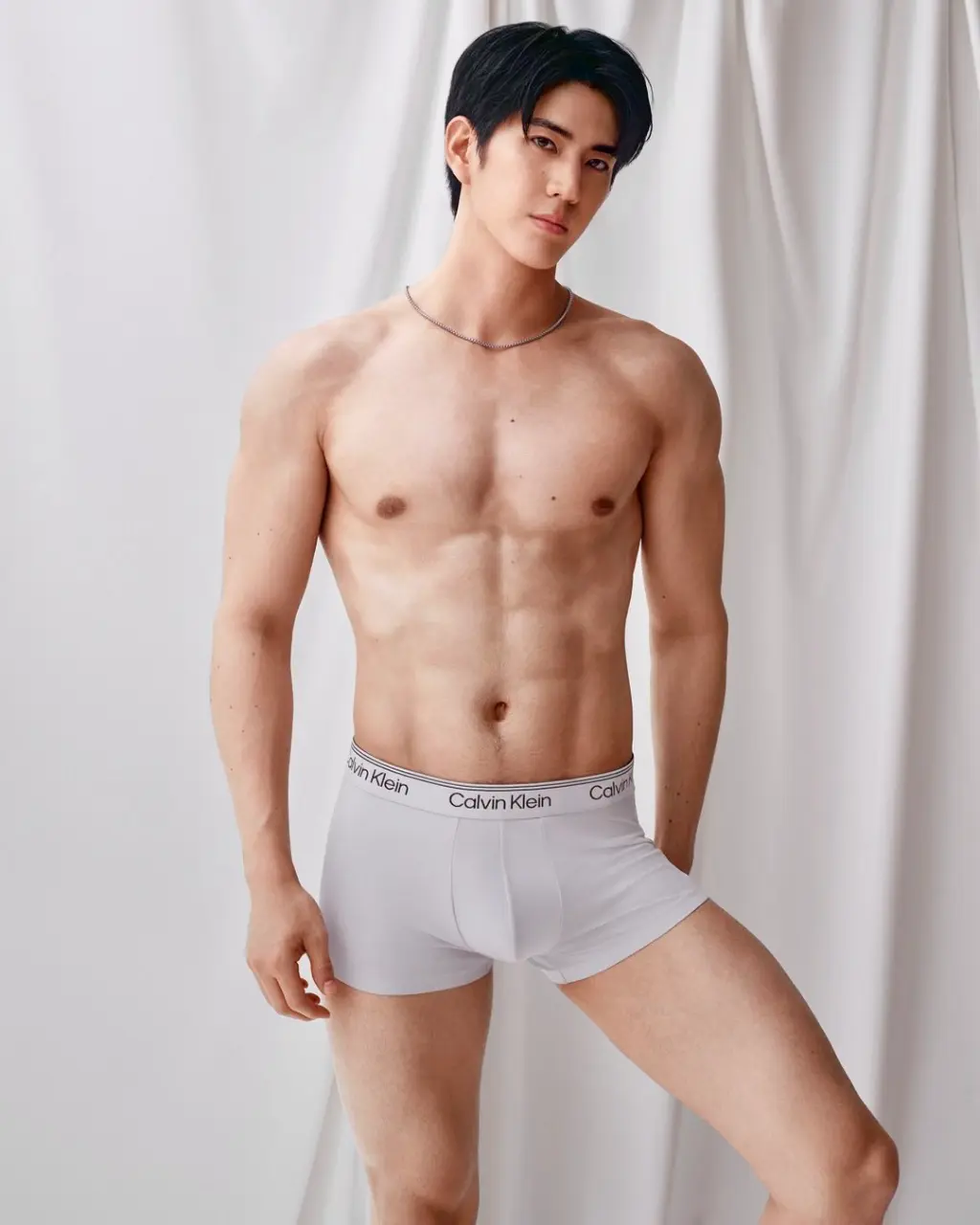 SEA TAWINAN wearing Calvin Klein