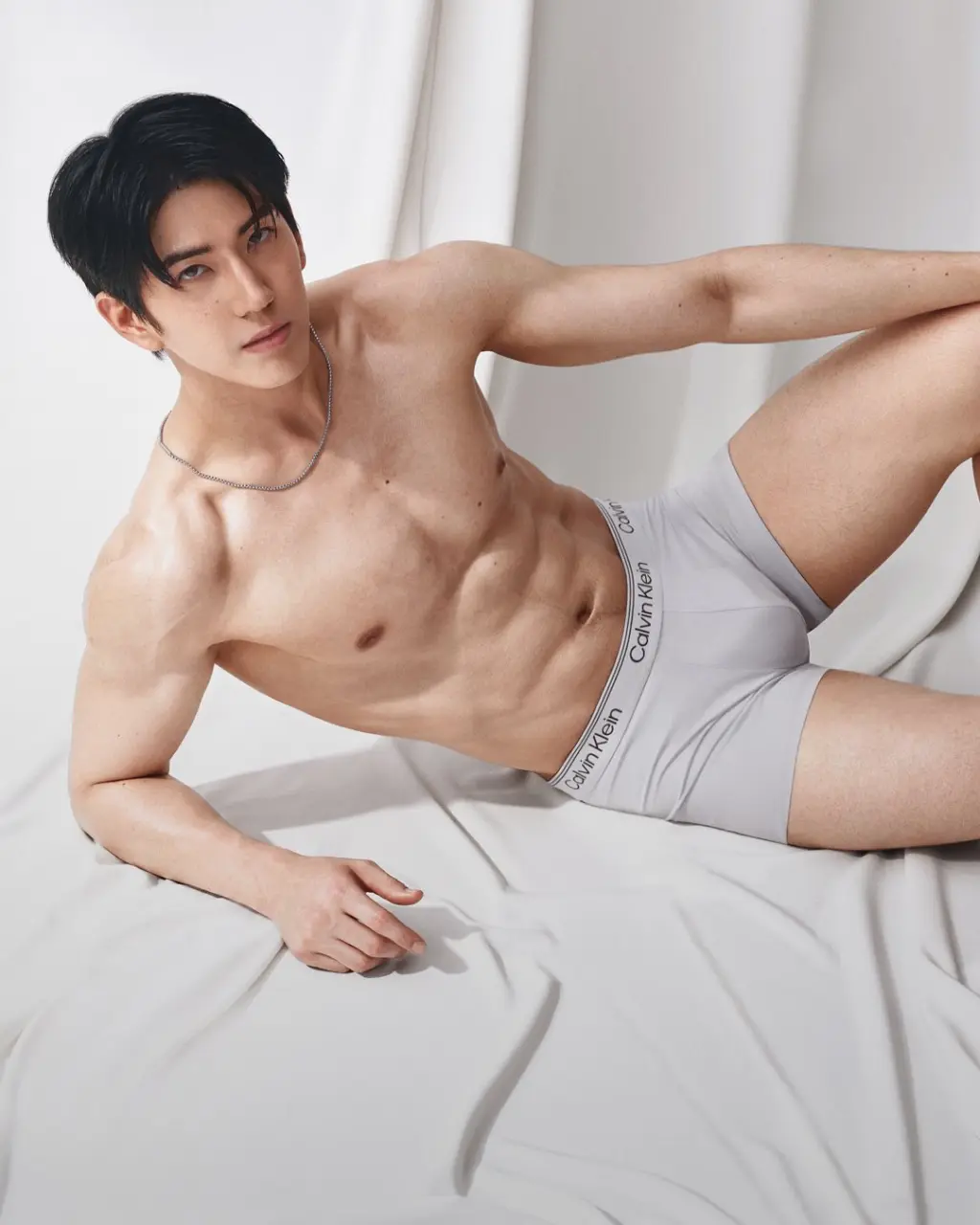 SEA TAWINAN wearing Calvin Klein