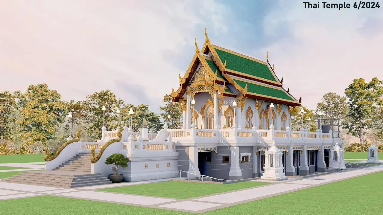3D Render of Wat Buddhavihara 🇹🇭🇩🇪