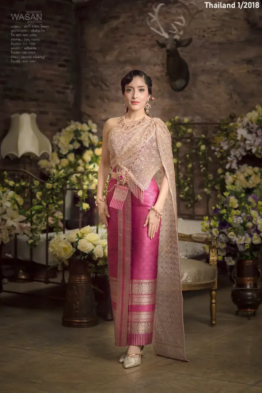 Pinky Savika in Thai Chakri Dress 🇹🇭