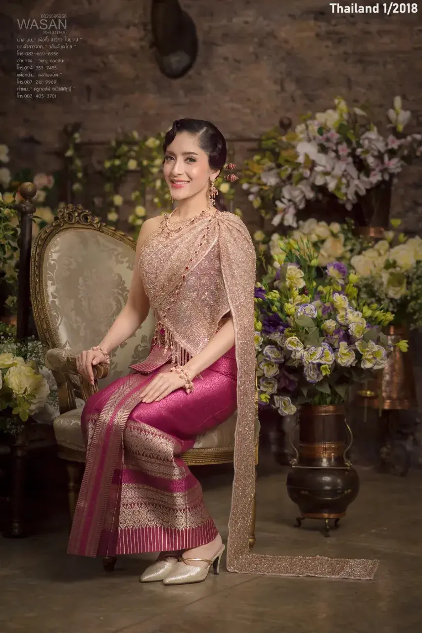 Pinky Savika in Thai Chakri Dress 🇹🇭