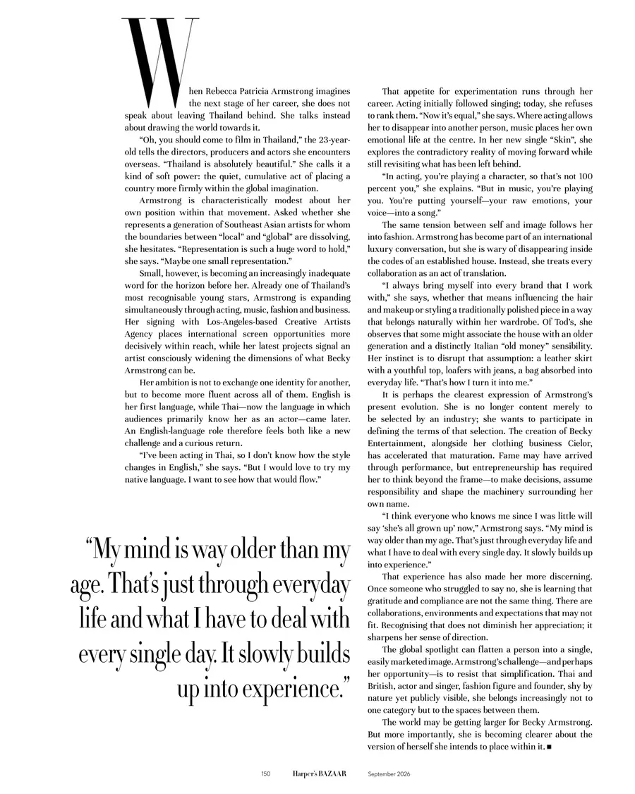 เบ็คกี้-รีเบคก้า @ Harper's BAZAAR Singapore September 2026