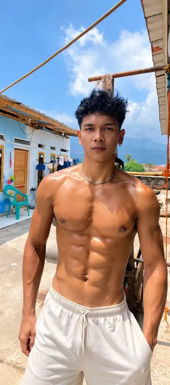 หนุ่มต่างเเดนกับรูปร่างของเขา
