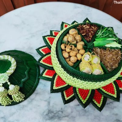  Khao Chae  in Banana Leaves Container 🇹🇭
