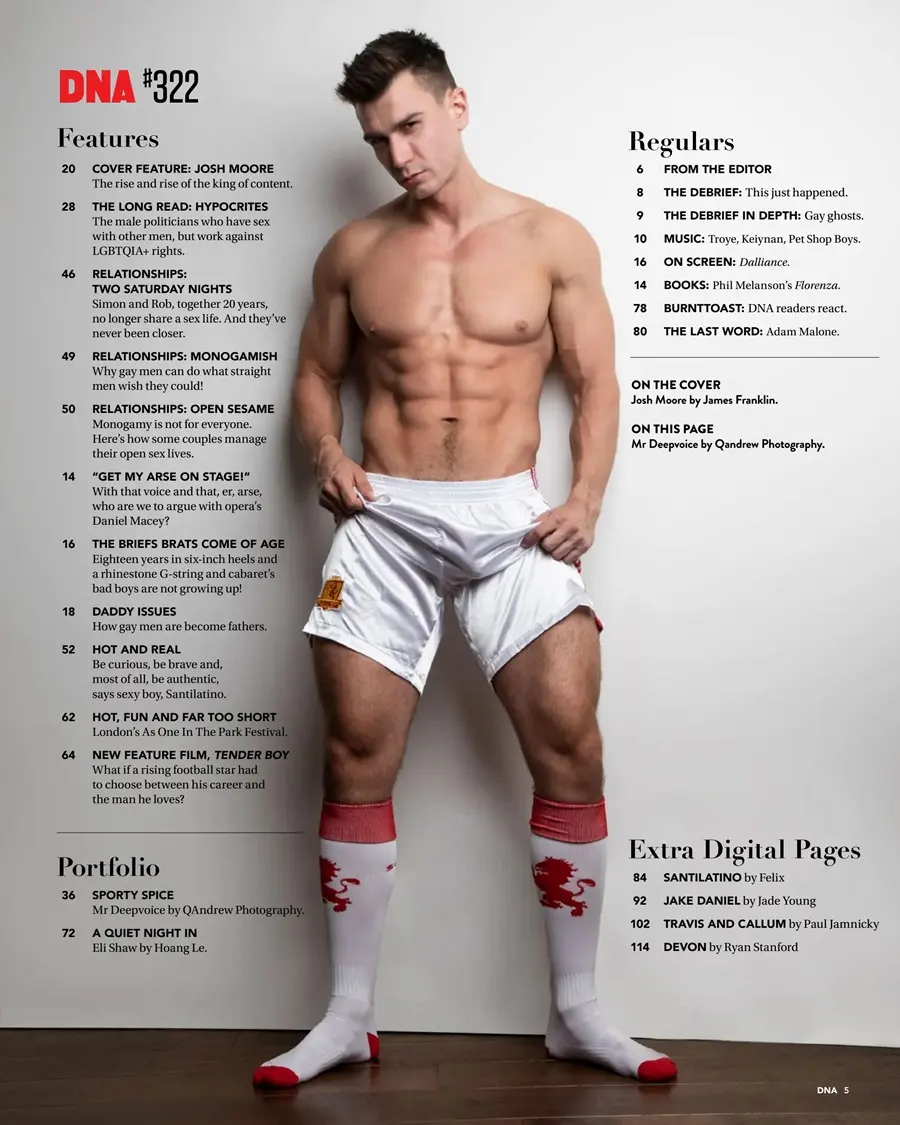 Josh Moore @ DNA Magazine issue 322 November 2026
