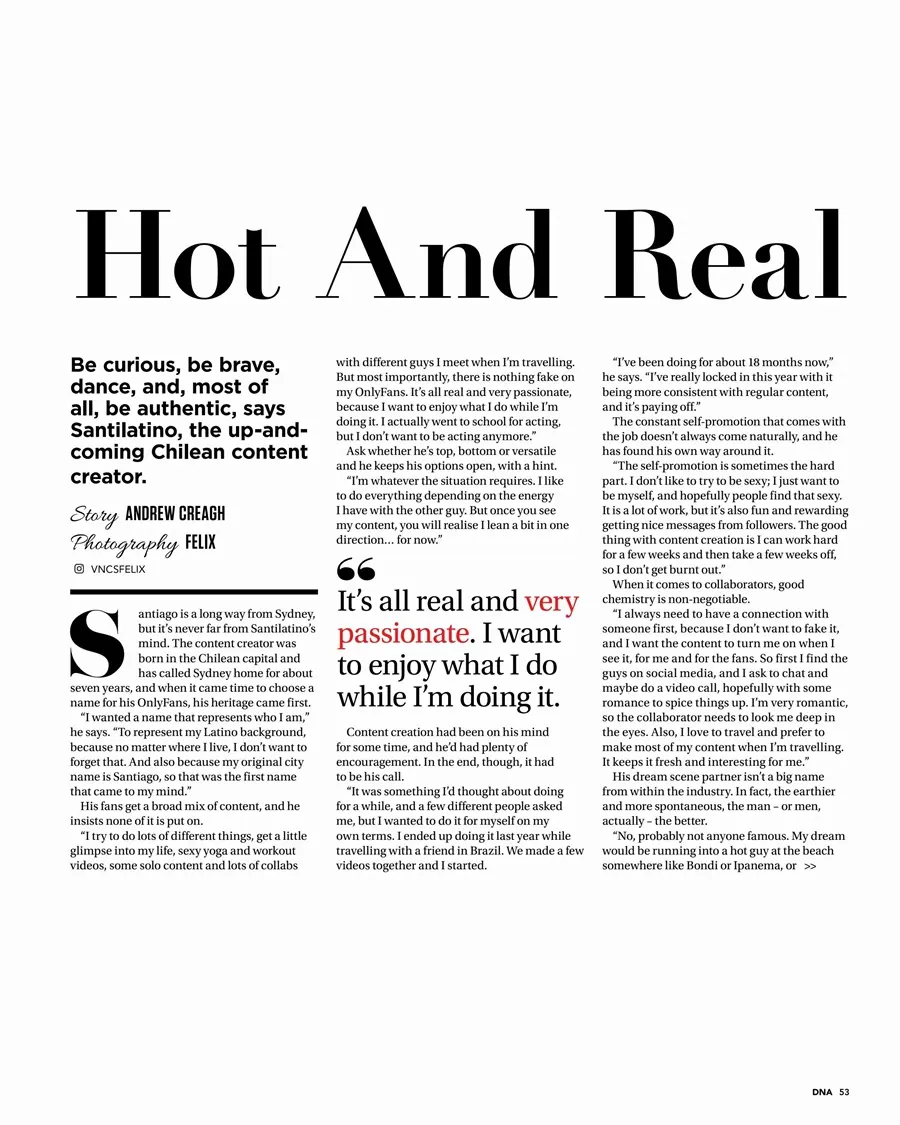 Josh Moore @ DNA Magazine issue 322 November 2026