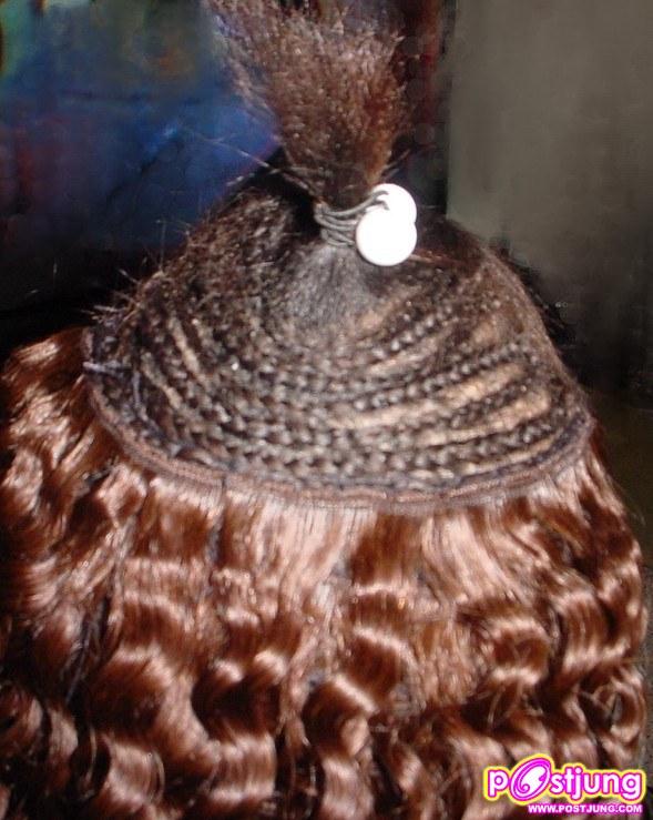 การต่อผมของฝรั่งจะใช้เข๊มเย๊นวิกลงไปกะผม