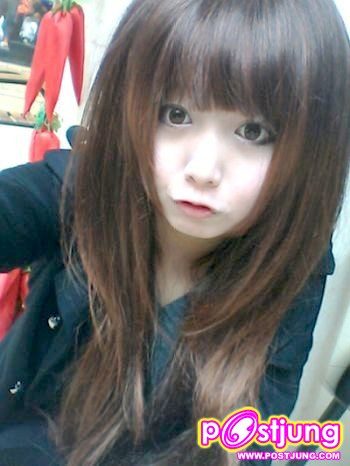 ผมตรงน่ารักดี