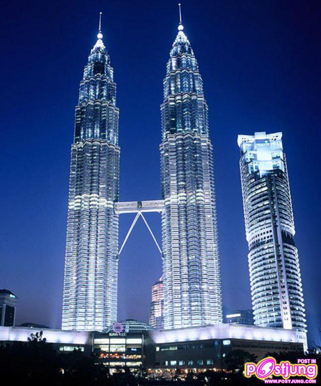 4-PetronasTowerกัวลาลัมเปอร์มาเลเซีย สูง 452 เมตร